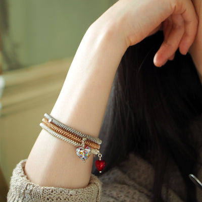 The Kiss Heart Charm - Silver - Charms