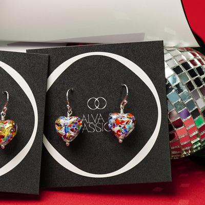 The Kiss Silver Heart Earrings - Earrings