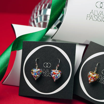 The Kiss Silver Heart Earrings - Earrings