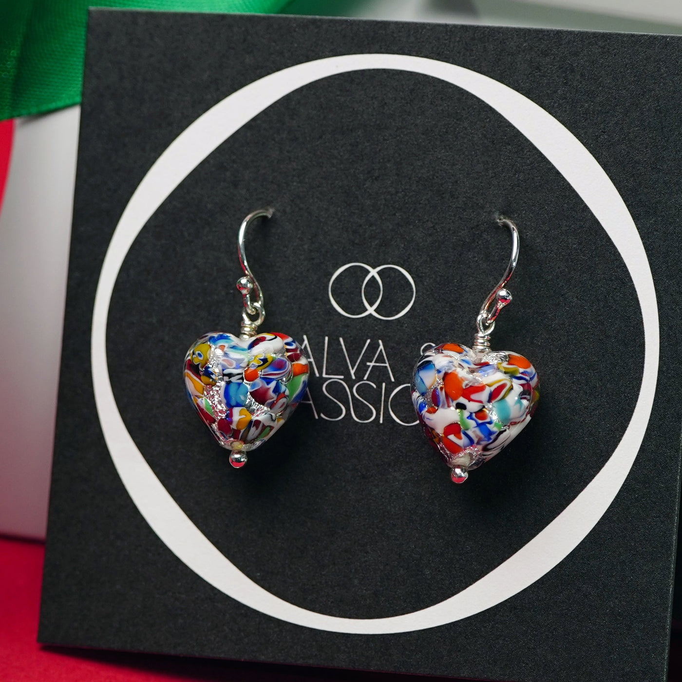 The Kiss Silver Heart Earrings - Earrings