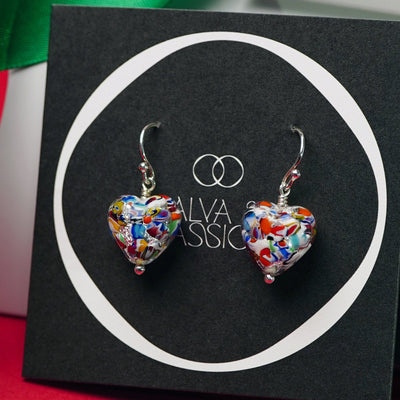 The Kiss Silver Heart Earrings - Earrings