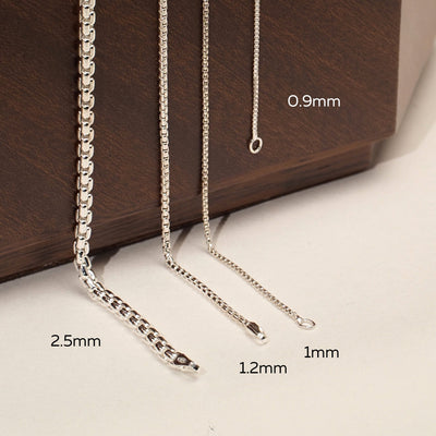 925 Sterling Silver Necklace (0.85mm) - 18 inch - Necklace