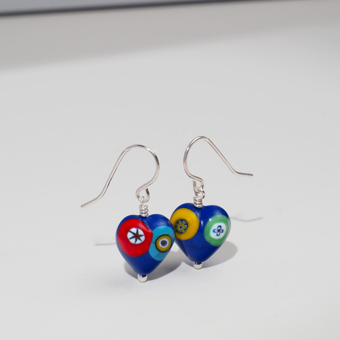 Art · Simple Blue Heart Earrings - Earrings
