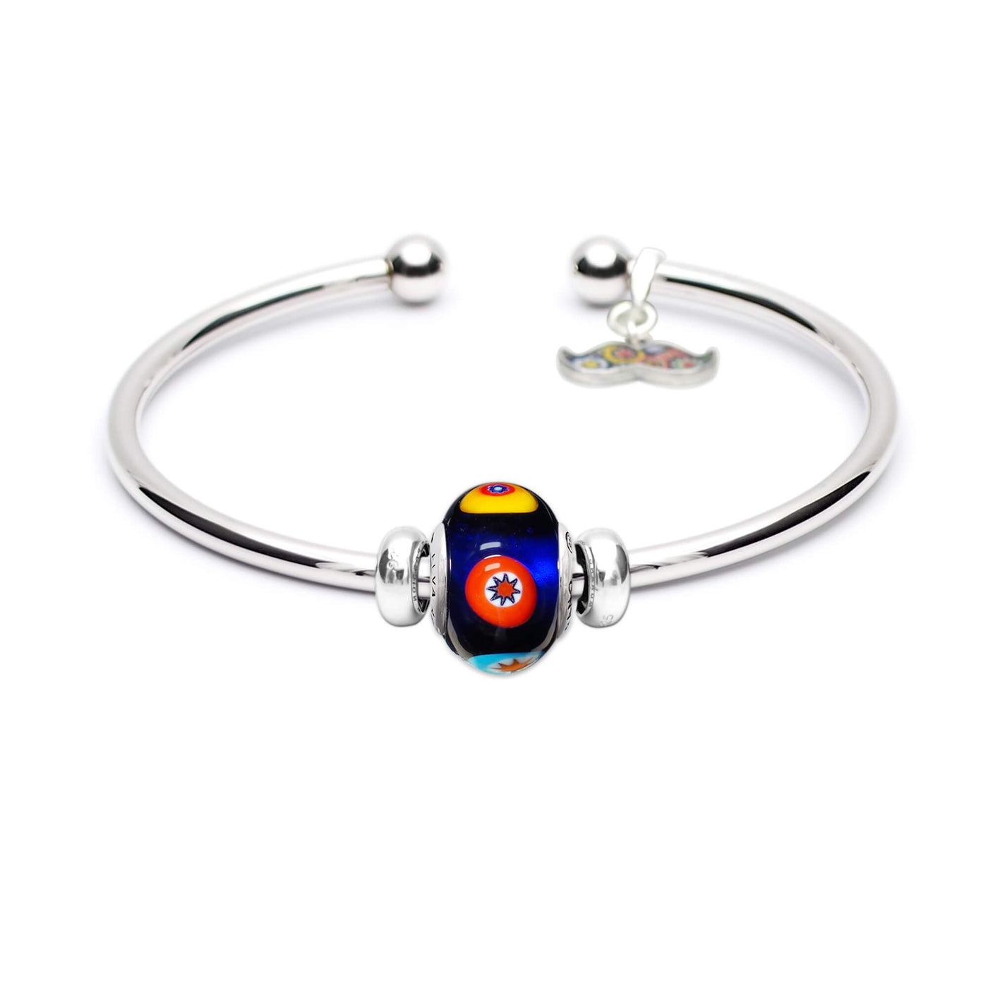 Art · Simple Charm Bangle - Cobalt Blue - Charm Bangle