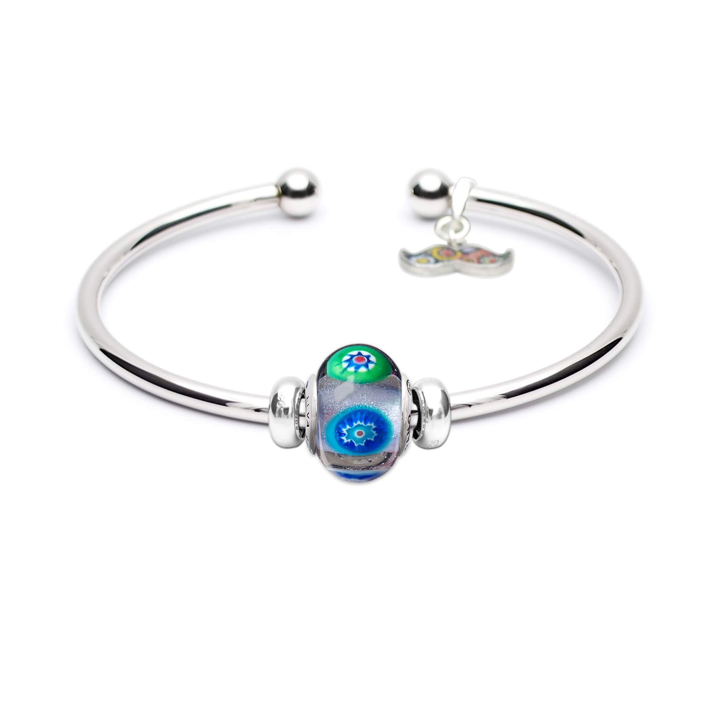 Art · Simple Charm Bangle - Clear - Charm Bangle