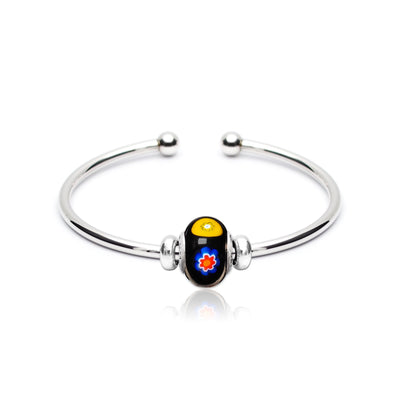 Art · Simple Charm Bangle - Black - Charm Bangle