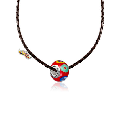 Art · Simple Charm Necklace - Red - Charm Necklace