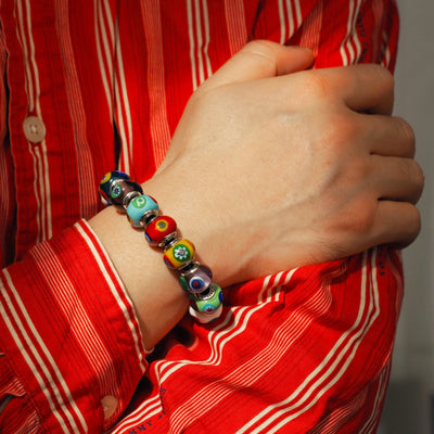 Art · Simple Rainbow Bracelet - Black - Charm Bracelet