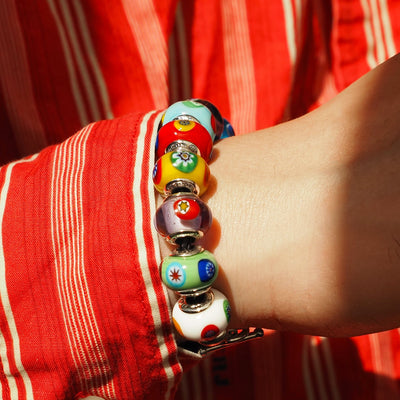 Art · Simple Rainbow Bracelet - Black - Charm Bracelet