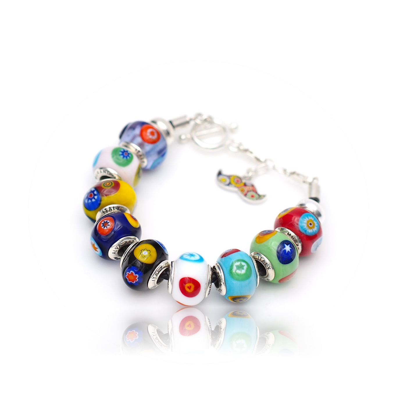 Art · Simple Rainbow Bracelet - Black - Charm Bracelet