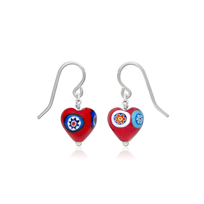 Art · Simple Red Heart Earrings - Earrings