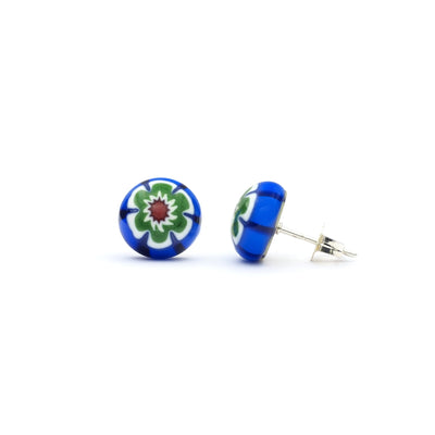 Art · Simple Stud Earrings 10mm - Blue1 - Earrings