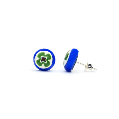 Art · Simple Stud Earrings 10mm - Blue2 - Earrings