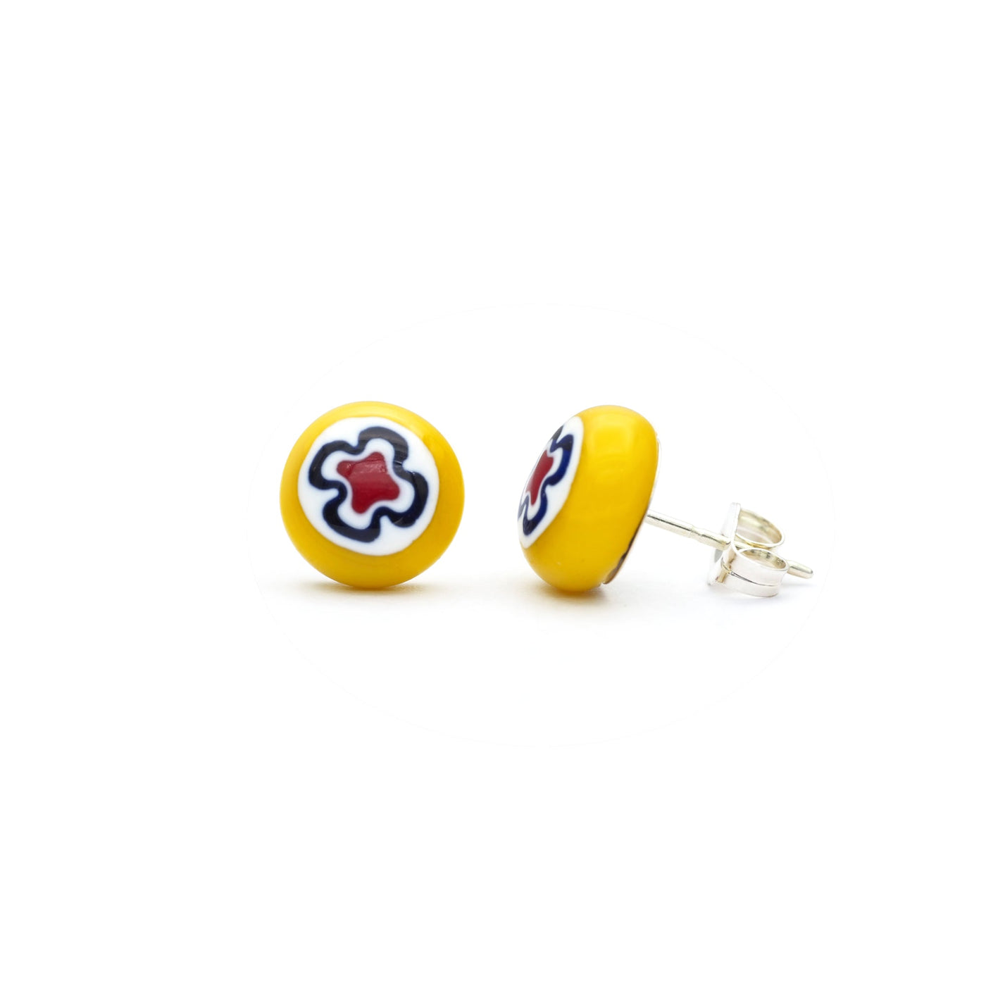 Art · Simple Stud Earrings 10mm - Yellow - Earrings