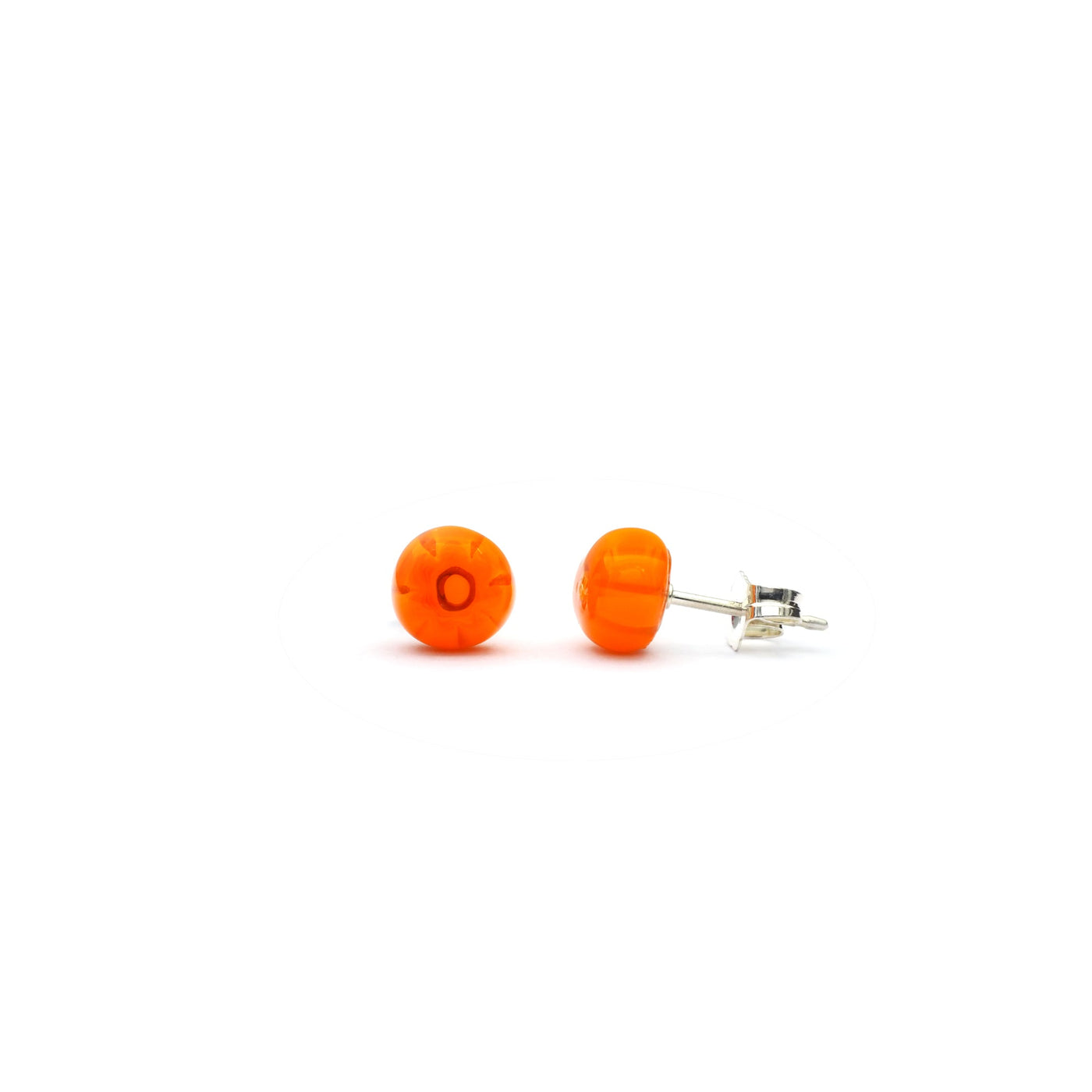 Art · Simple Stud Earrings 6mm - Orange - Earrings