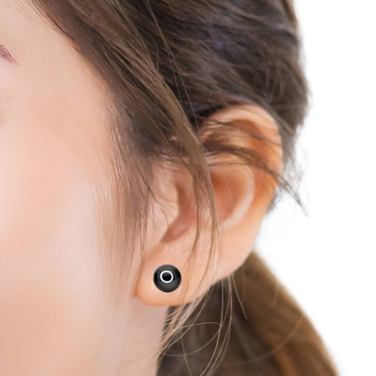 Art · Simple Stud Earrings 8mm - Black2 - Earrings