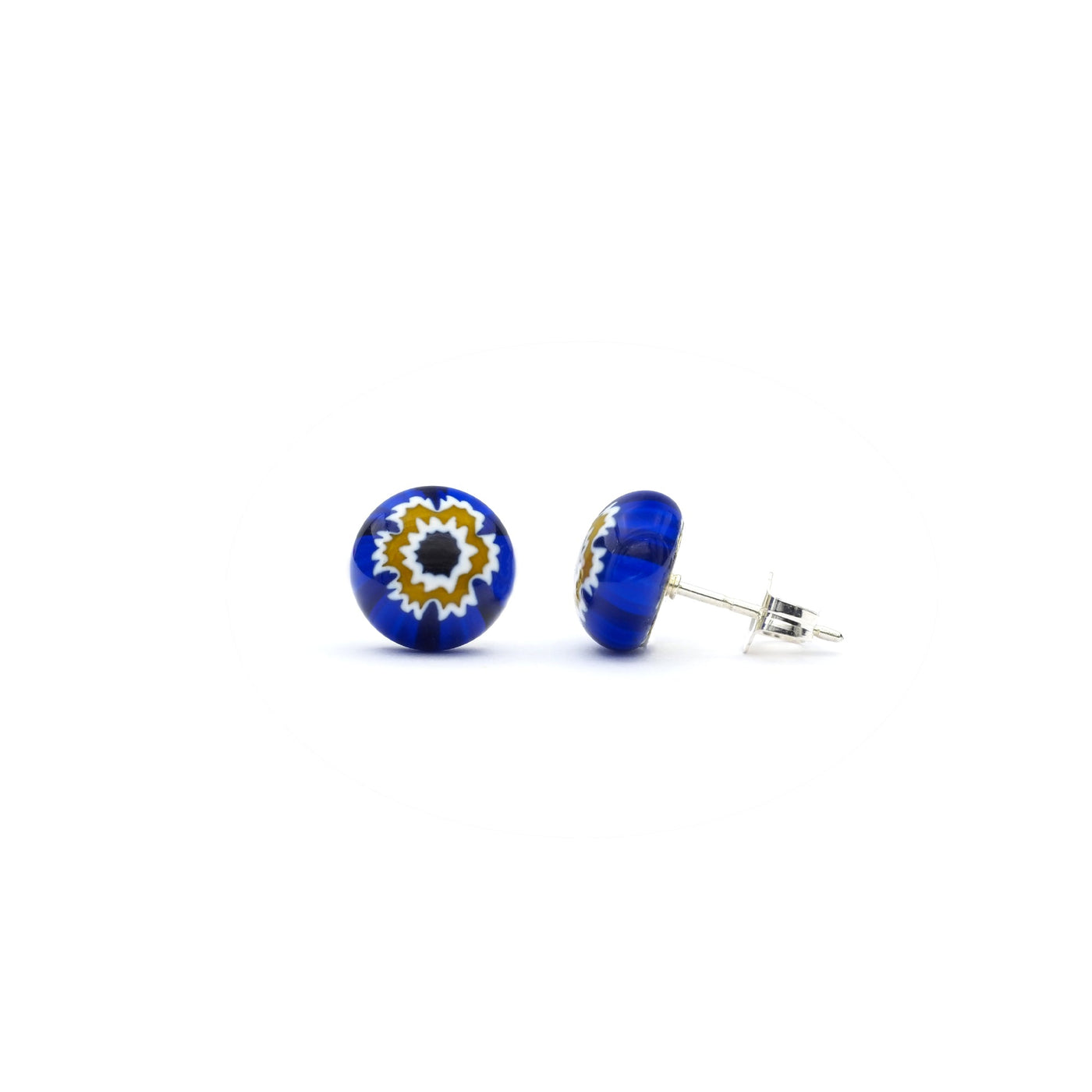 Art · Simple Stud Earrings 8mm - Blue1 - Earrings