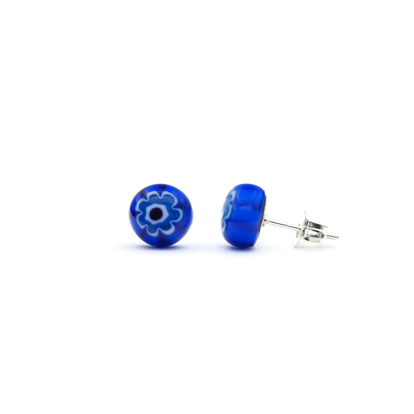 Art · Simple Stud Earrings 8mm - Blue2 - Earrings
