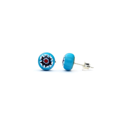 Art · Simple Stud Earrings 8mm - Light Blue1 - Earrings