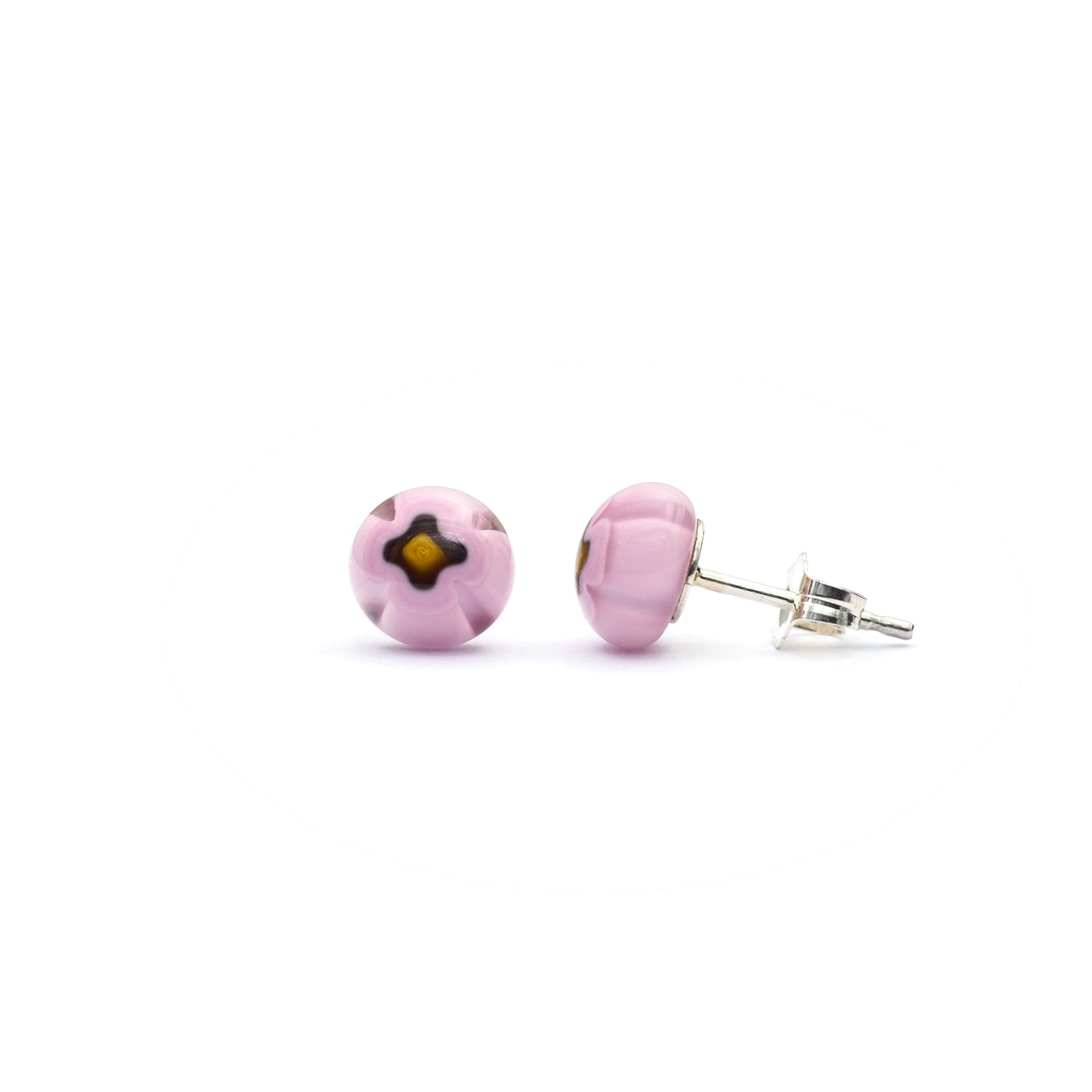 Art · Simple Stud Earrings 8mm - Pink1 - Earrings