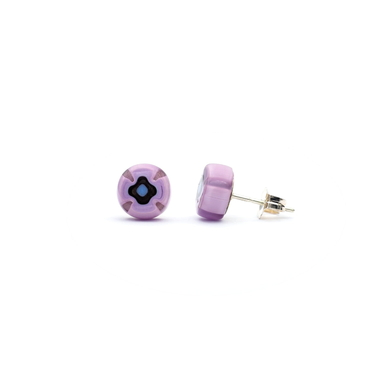 Art · Simple Stud Earrings 8mm - Purple1 - Earrings