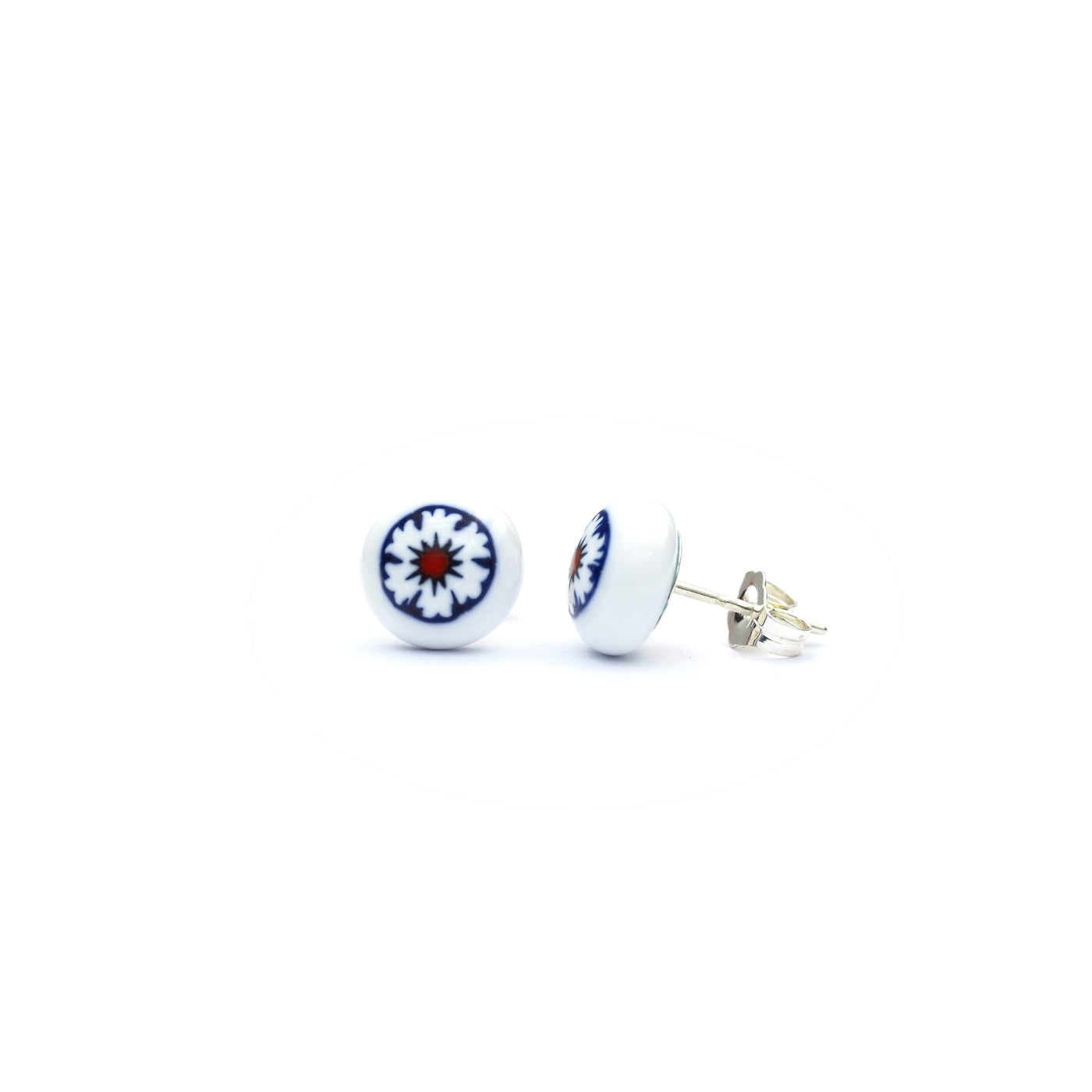 Art · Simple Stud Earrings 8mm - White1 - Earrings