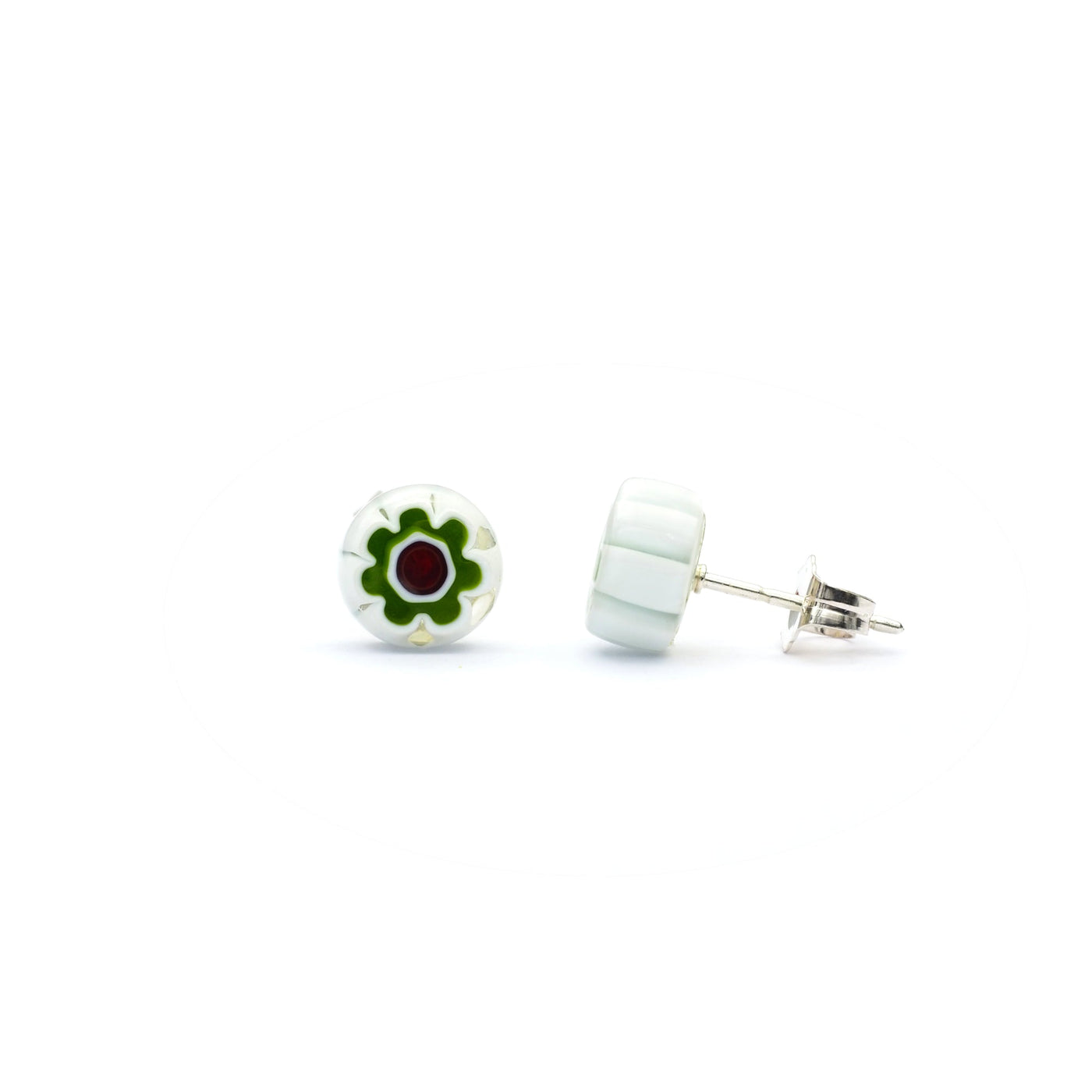 Art · Simple Stud Earrings 8mm - White3 - Earrings