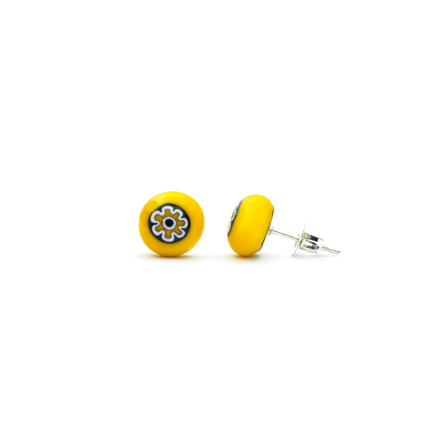 Art · Simple Stud Earrings 8mm - Yellow1 - Earrings
