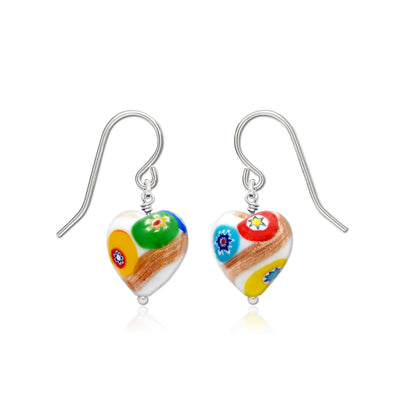 Art · Simple White Heart Earrings - Earrings