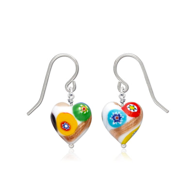 Art · Simple White Heart Earrings - Earrings