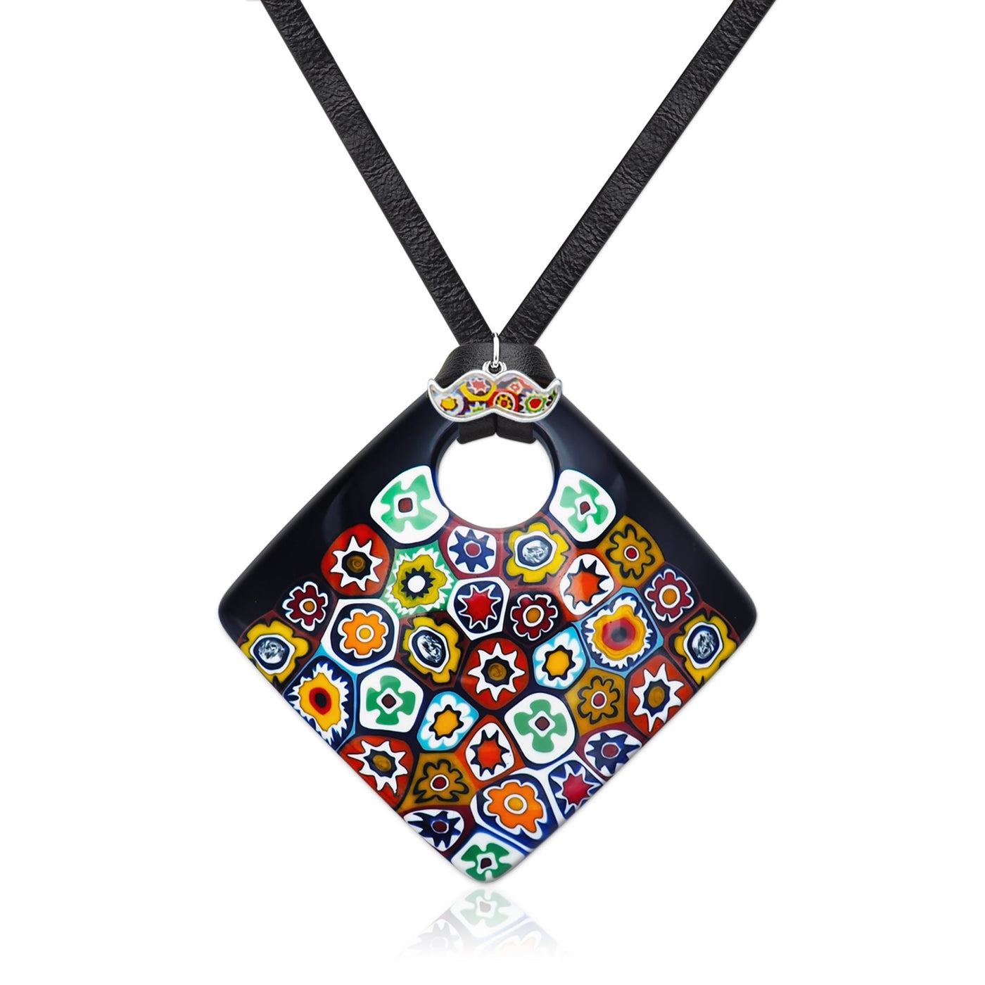 Artylish x Black Square Pendant - 20+2 inch - Pendant