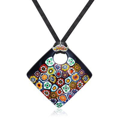 Artylish x Black Square Pendant - 20+2 inch - Pendant