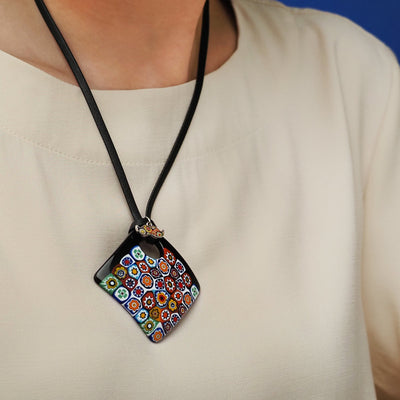 Artylish x Black Square Pendant - 20+2 inch - Pendant