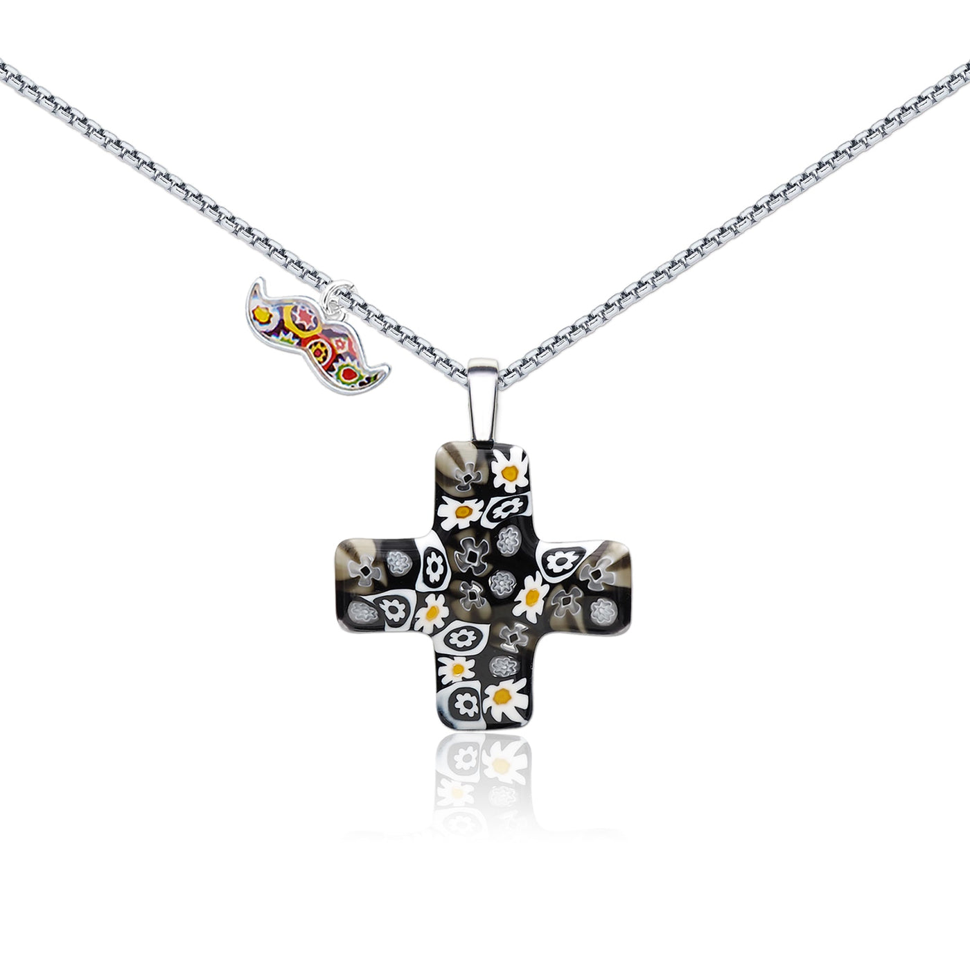 Artylish x Greek Cross Necklace - 1.8mm Anti-Tarnish Silver [+USD42.00] - Pendant Necklace