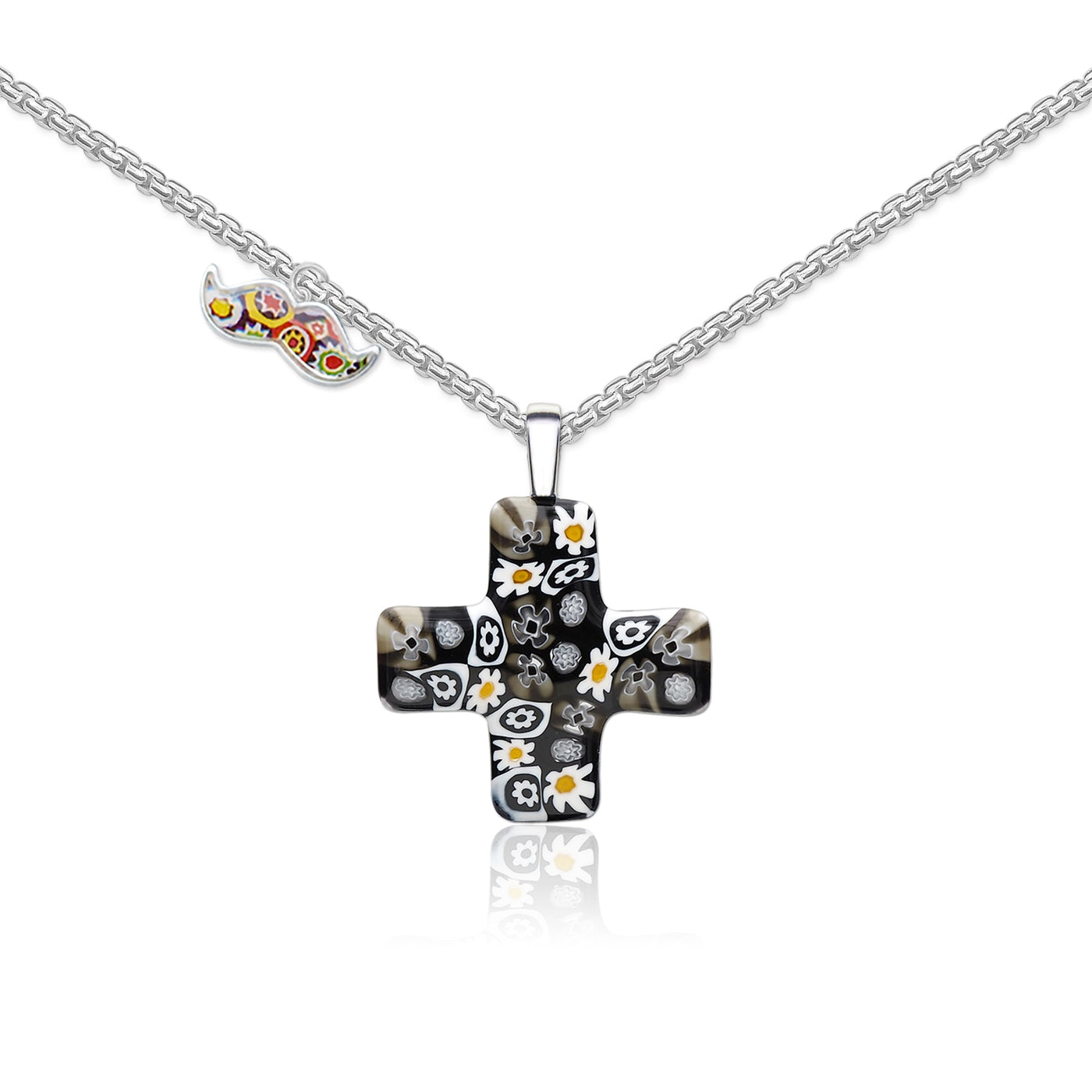 Artylish x Greek Cross Necklace - 1.8mm Anti-Tarnish Silver [+USD42.00] - Pendant Necklace