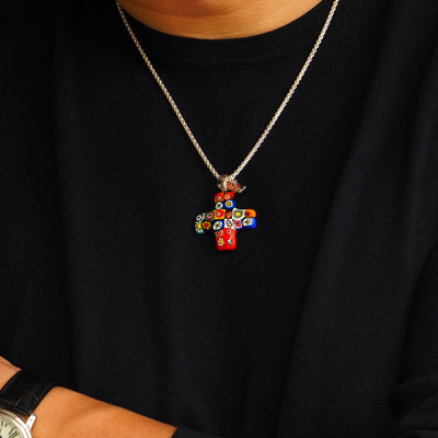 Artylish x Greek Cross Necklace - Leather - Pendant Necklace