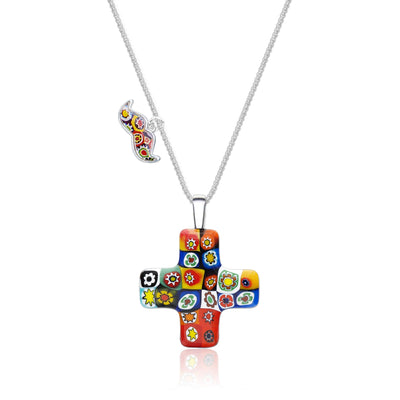 Artylish x Greek Cross Necklace - Leather - Pendant Necklace