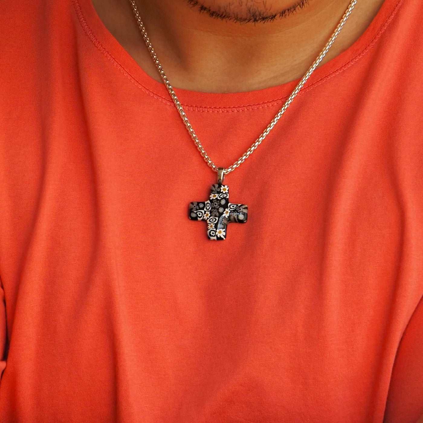 Artylish x Greek Cross Necklace - Leather - Pendant Necklace