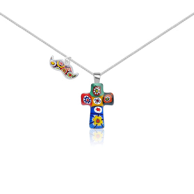 Artylish x Mini Cross Necklace - 0.85mm 925 Sterling Silver - Pendant Necklace