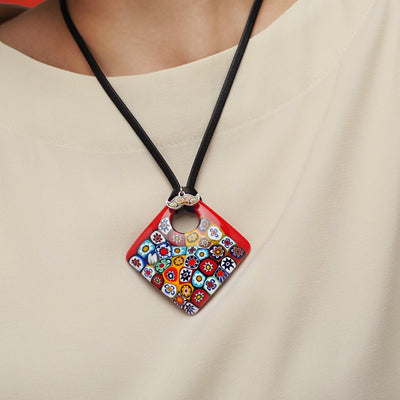 Artylish x Red Square Pendant - 20+2 inch - Pendant