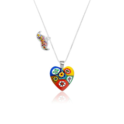 Artylish x Six in Heart Necklace - 0.85mm 925 Sterling Silver - Pendant Necklace