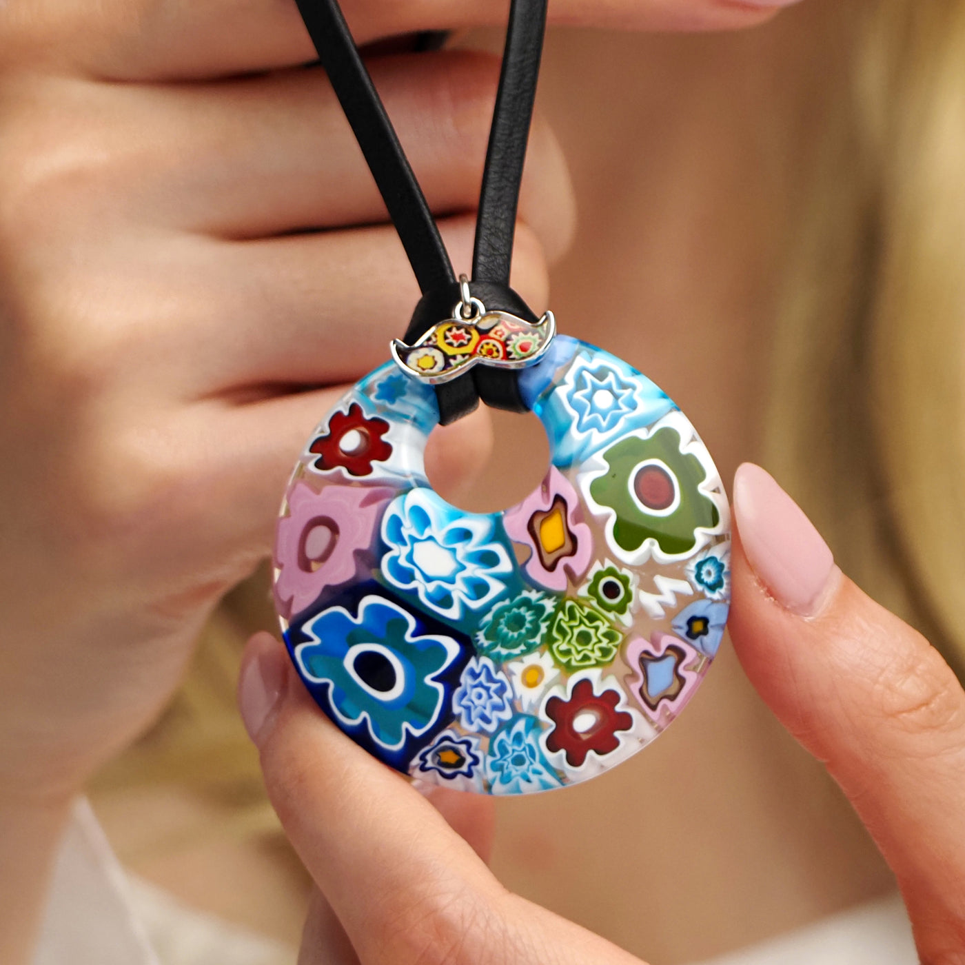 Full of Flowers Garden Round Pendant