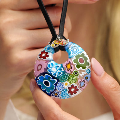 Full of Flowers Garden Round Pendant