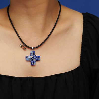 Starry Night Greek Cross Necklace