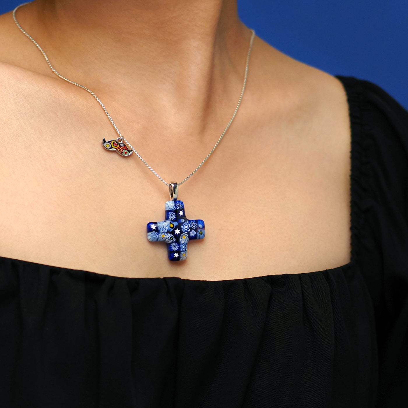 Starry Night Greek Cross Necklace