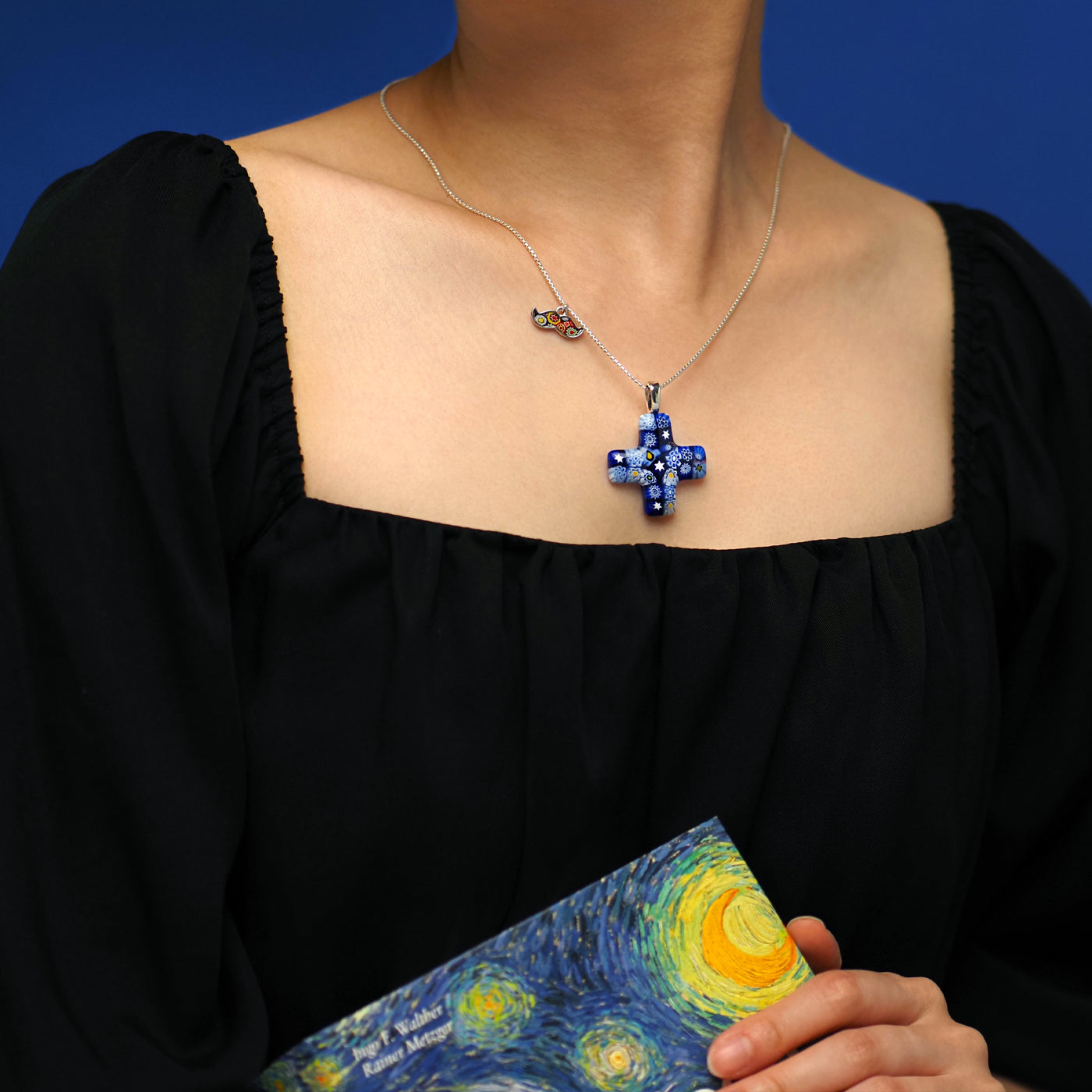 Starry Night Greek Cross Necklace