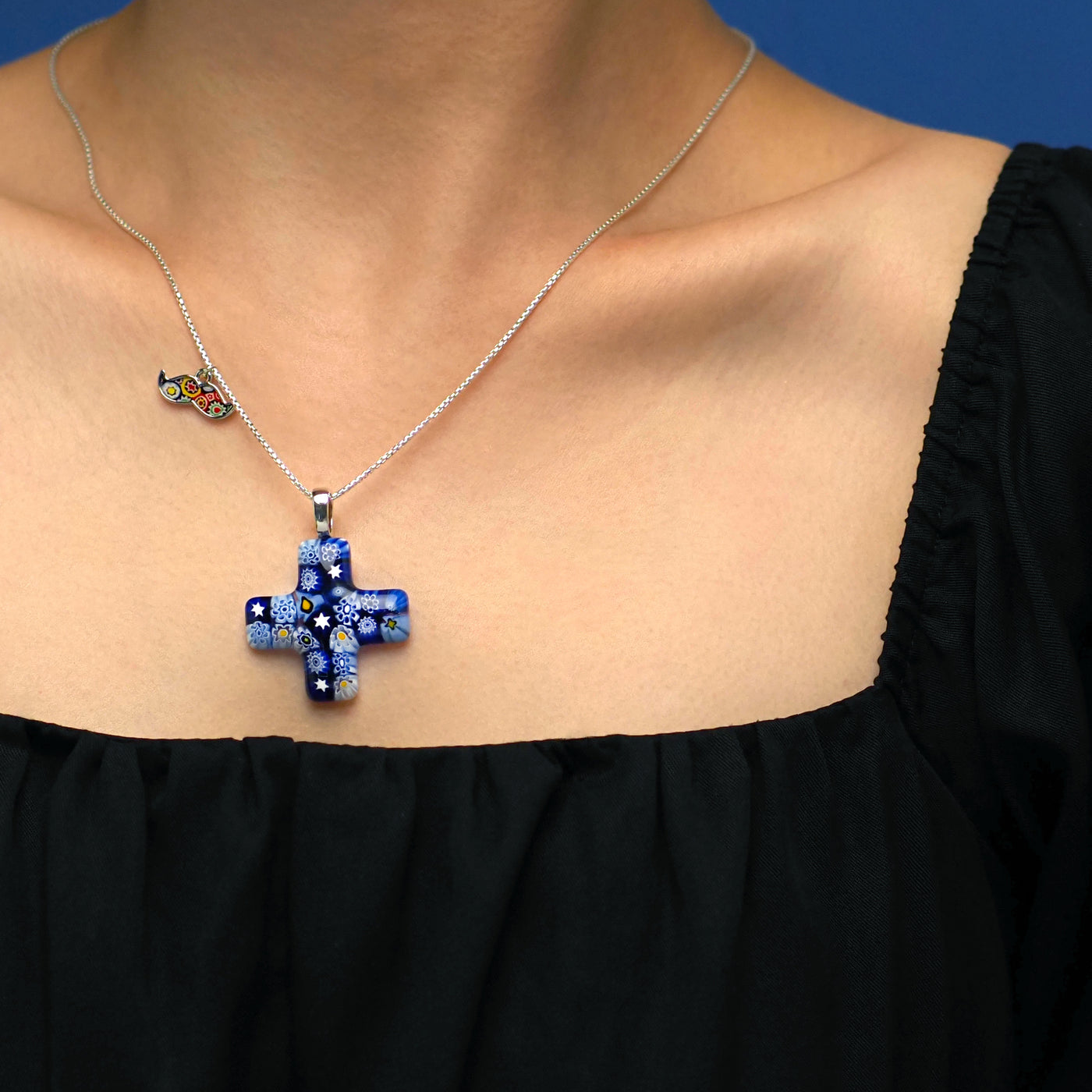 Starry Night Greek Cross Necklace