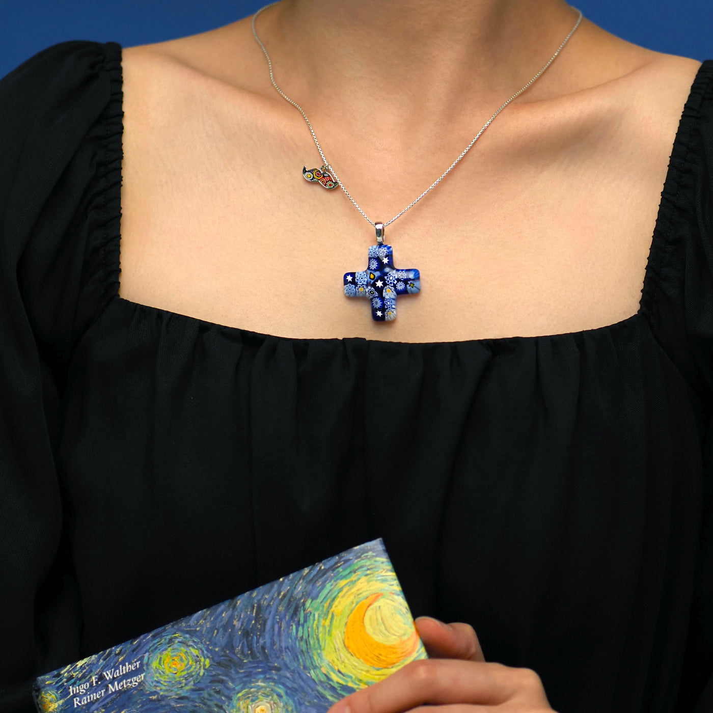 Starry Night Greek Cross Necklace