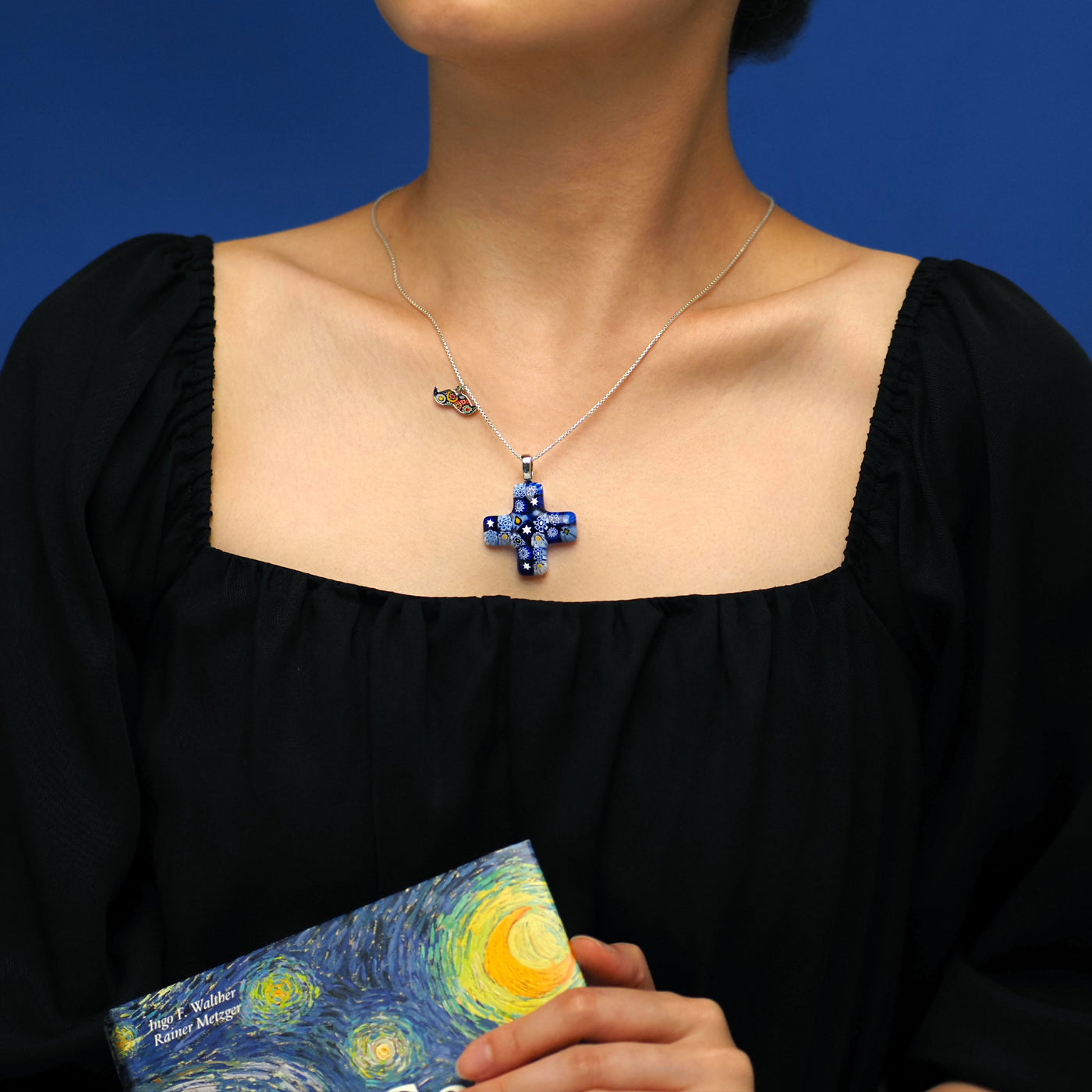 Starry Night Greek Cross Necklace