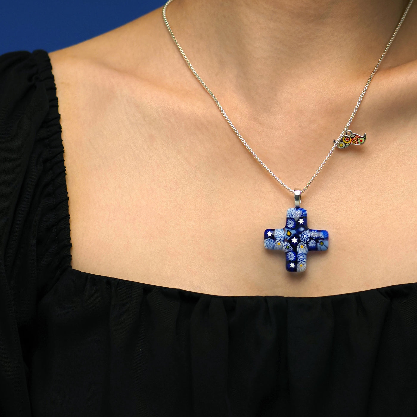 Starry Night Greek Cross Necklace